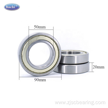 Single Row Miniature Groove Ball Bearings 6210 Zz